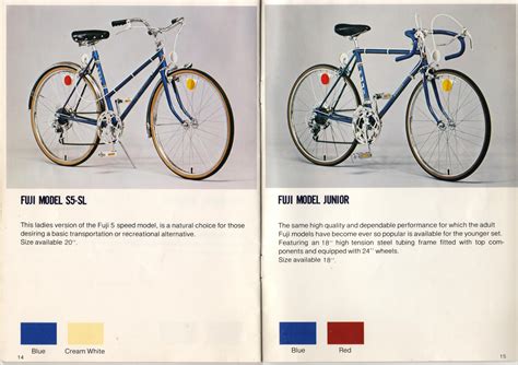 42 Results Brand: <b>Fuji</b> Gender Wheel Size Frame Size Condition Price Buying Format All Filters Jeanne Golay's <b>Vintage</b> <b>Fuji</b> Team Pursuit Mark Gorski Track <b>Bike</b> Superbe Bicycle $2,600. . Vintage fuji bike catalog